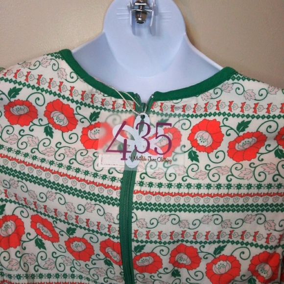 435 By Matilda Jane Spirited Song Cream Orange/Green Folklore Style Floral Dress - Picture 12 of 16